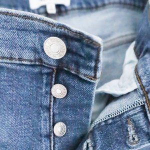 RE/DONE 70s High Rise Stove Pipe Jeans Blue Size 29